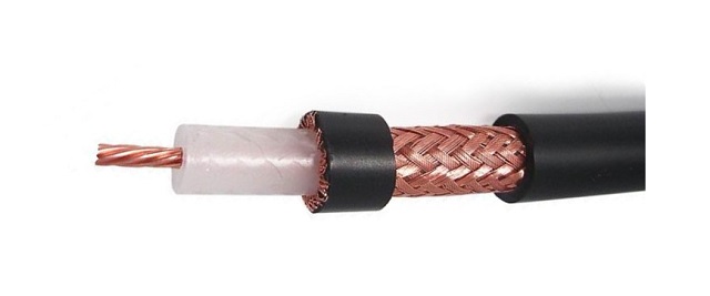 Braided shield guitar cable